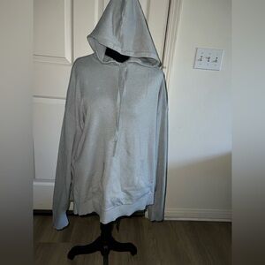 Relaxation Minimalist Gray Hoodie Pullover Sweater sz large